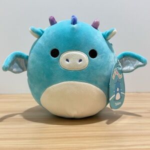 Squishmallows 7.5" Tatiana The Dragon Teal w/Silver Wings 2023 KellyToy NWT